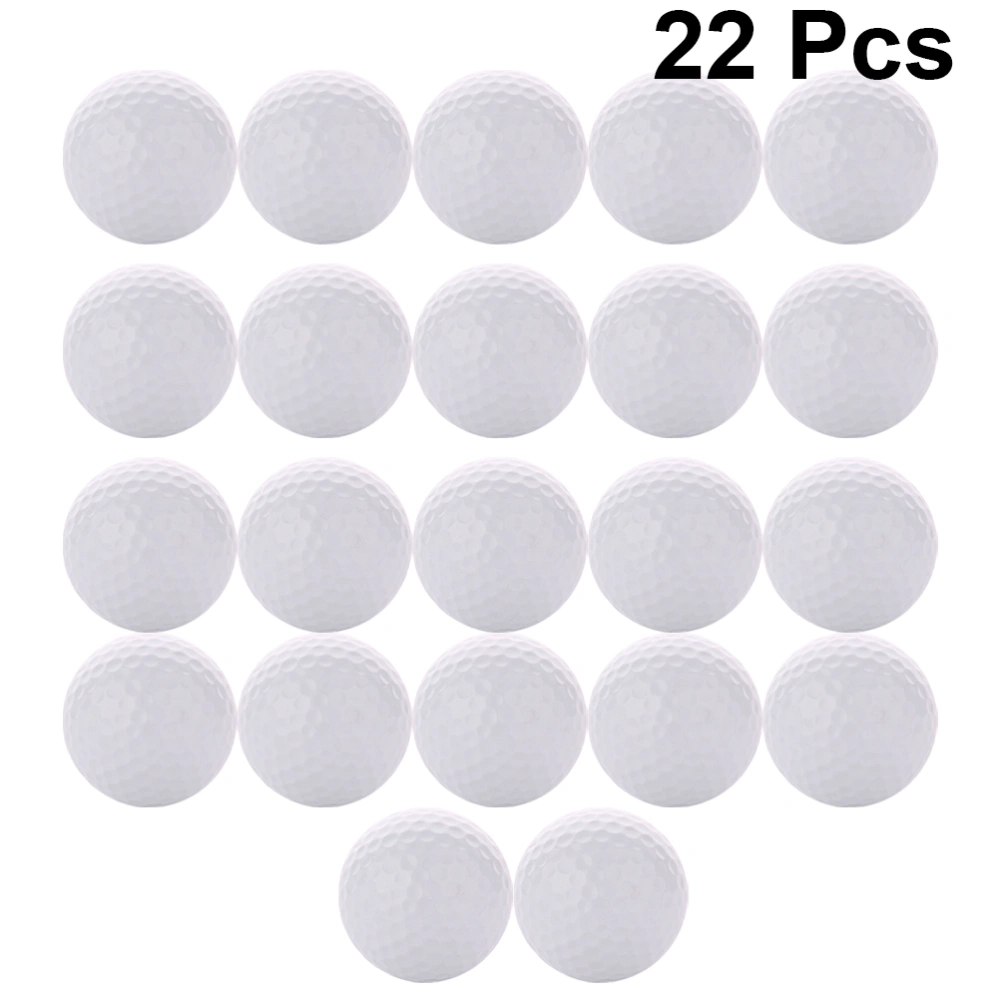 22pcs Ball Hollow Ball Non-porous Ball Swing Training Aids Indoor Double Layer Practice Balls for Indoor (White)