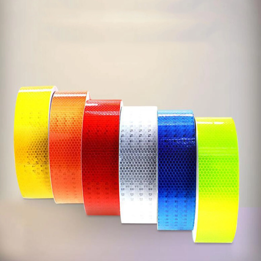 5cmx45m Lattice Reflective Warning Strip Car Sticker Truck Safety Marking Sticker Color Reflective Stickers for Cars(White)