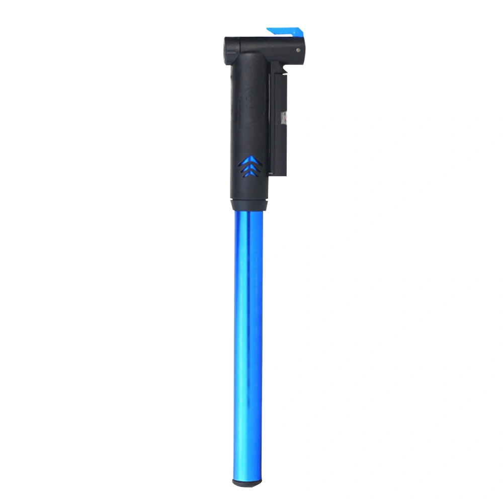 MTB Riding Mini Portable Aluminum Alloy Mountain Bike Pump Equipment (Blue)