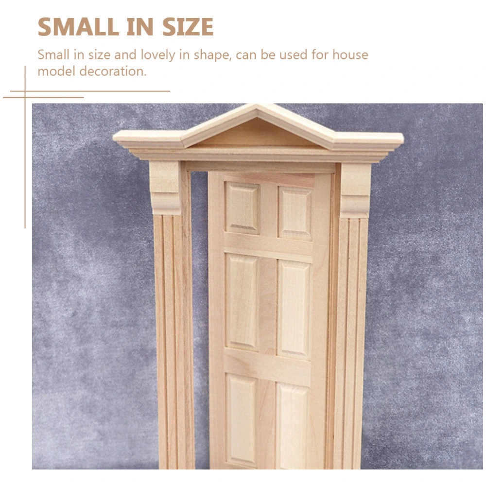 1pc Mini House Door Ornament Wooden Mini Door Decoration Mini Furniture