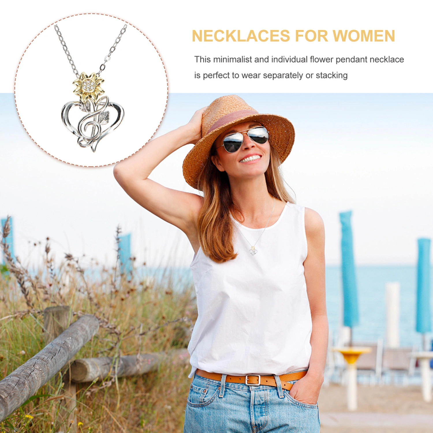 Flower Necklaces for Women Statement Necklaces Jewelry Necklaces for Teen Girls