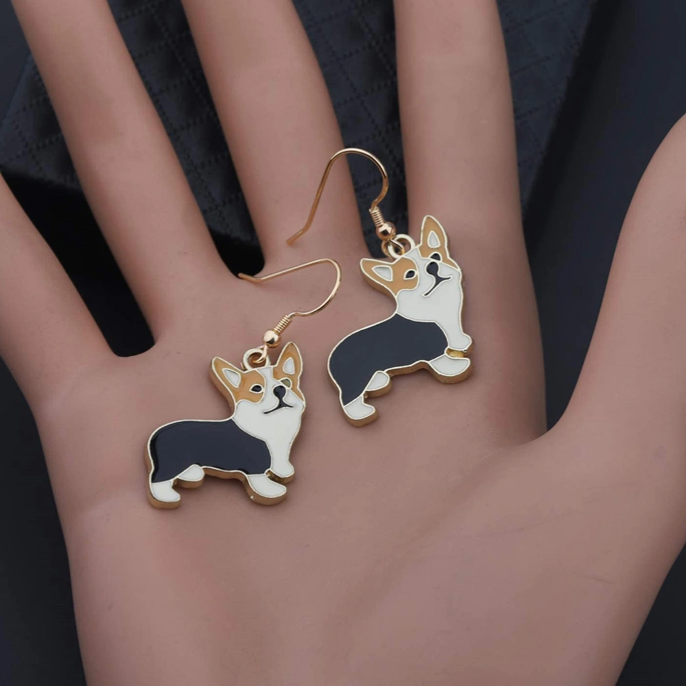 1Set Fashion Corgi Pendant Jewelry Adorable Corgi Earrings Necklace Supplies