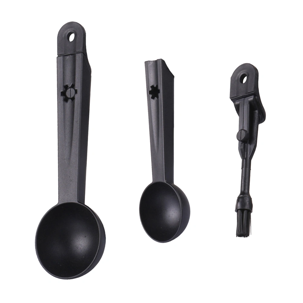 Coffe Spoon Brush 2 in 1 Multifunctional Espresso Spoons with Cleaning Brush Coffee Measure Tool for Kitchen Cafe Bar