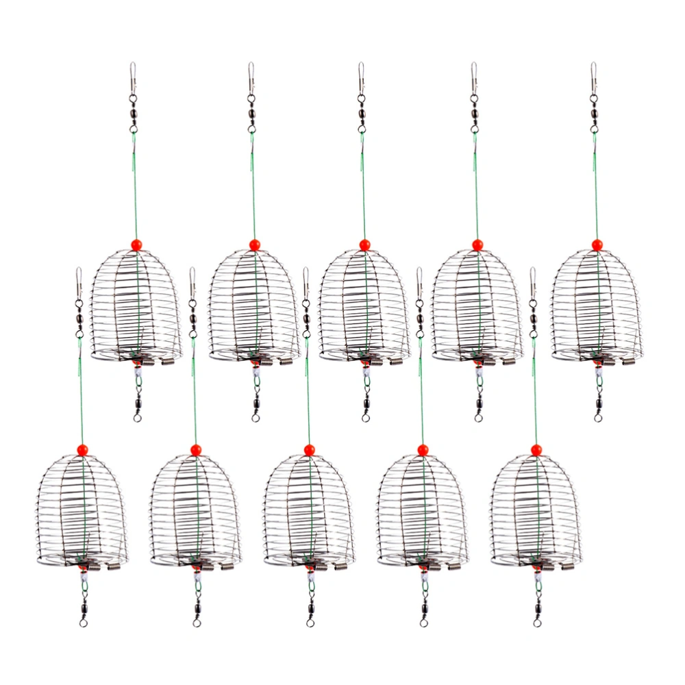 10 PCS Carp Feeder Bait Feeder Stainless Steel Lure Fishing Cage Fishing Tackle