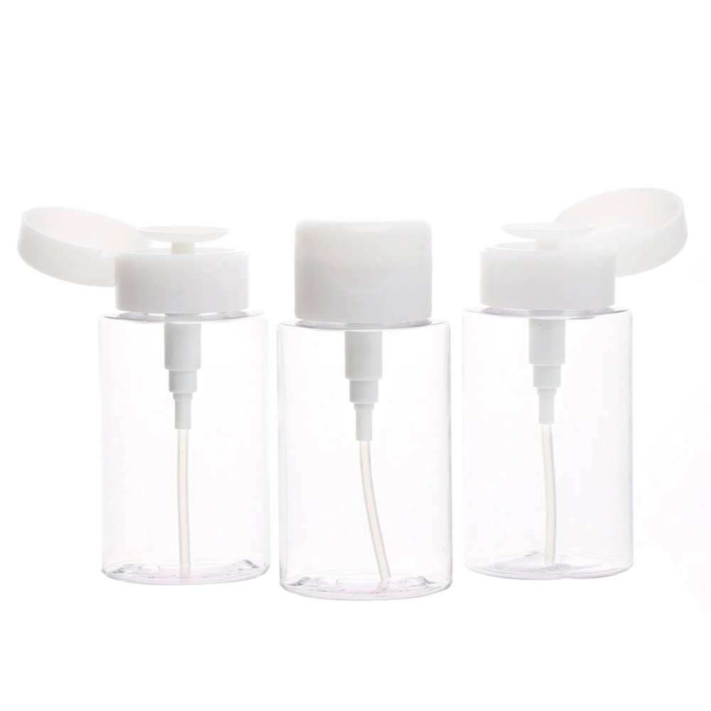 4pcs Makeup Remover Bottles Press Pump Container Portable Travel Bottle Plastic Cosmetics Bottle 200ml