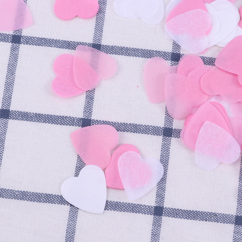 1 Pack Romantic Paper Confetti Heart Shaped Cuttings Paper Cuttings Table Throwing Confetti for Wedding Party - 26mm (Pink and White)