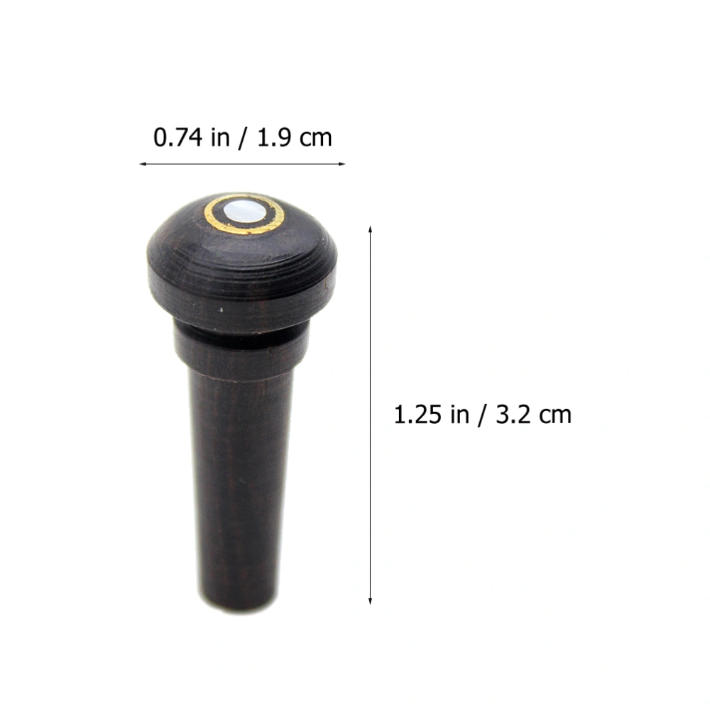 3 Pcs Convenient And Premium Violin Ebony Tail Screws Tail Plugs Violin Supplies (Black)