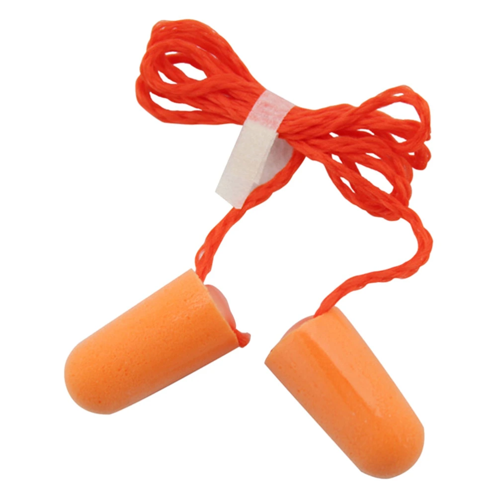 10 Pairs PU Earplugs Sleeping Ear Plugs Noise Reducing Earplugs for Home School Sleeping Style Supplies (Orange)