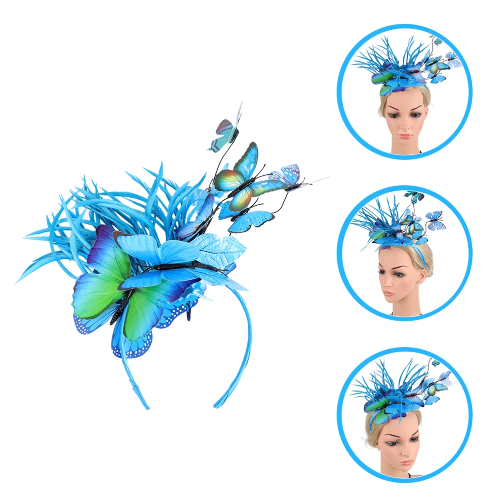 Butterflies Fascinator Headband Butterflies Headband for Tea Party Wedding Party