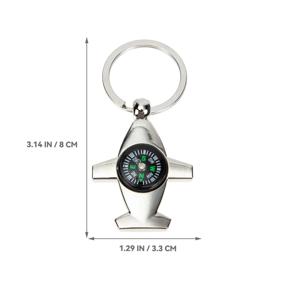 3pcs Compass Key Ring Alloy Key Chain Creative Key Pendant Key Hanging Decor