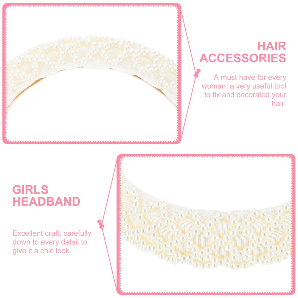 Pearl Hairbands Women Wide Brim Headbands Girl Fashion Hair Accessories