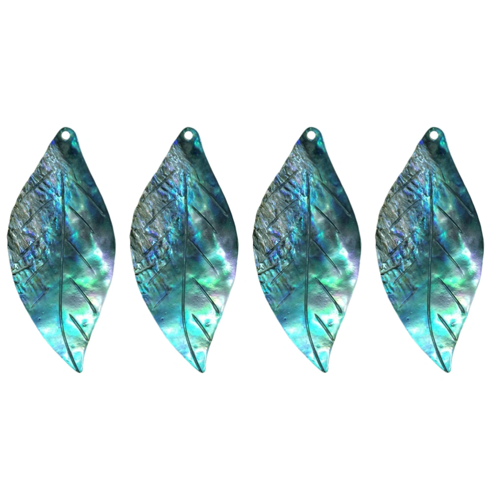 4pcs Delicate Leaf-shaped Charms Practical DIY Jewelry Making Material