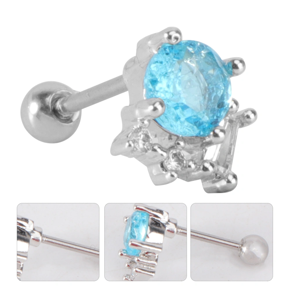 1Pc Earrings Girl Ear Ring Colorful Zircon Ear Drops Creative Ear Stud Ear Decor