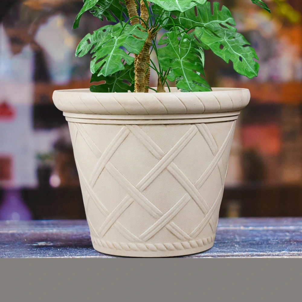 1Pc Retro Style European Roman Style Pattern Vintage Plastic Flowerpot