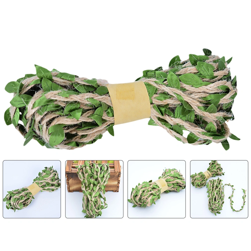 Long 10M Simulation Leaves Hemp Rope DIY Photo Wall Accessory Home Decoration