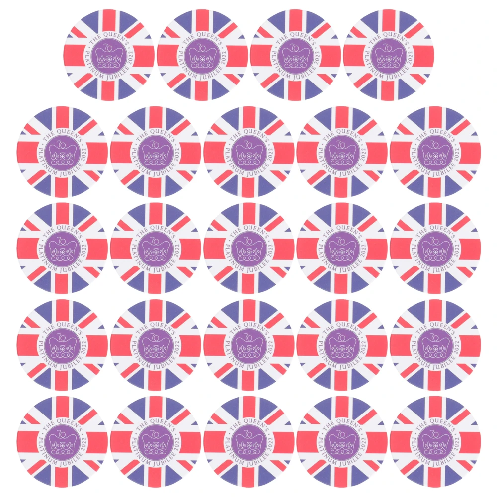 24Pcs United Kingdom Flag Pattern Cake Picks Cupcake Adornments Cake Decors