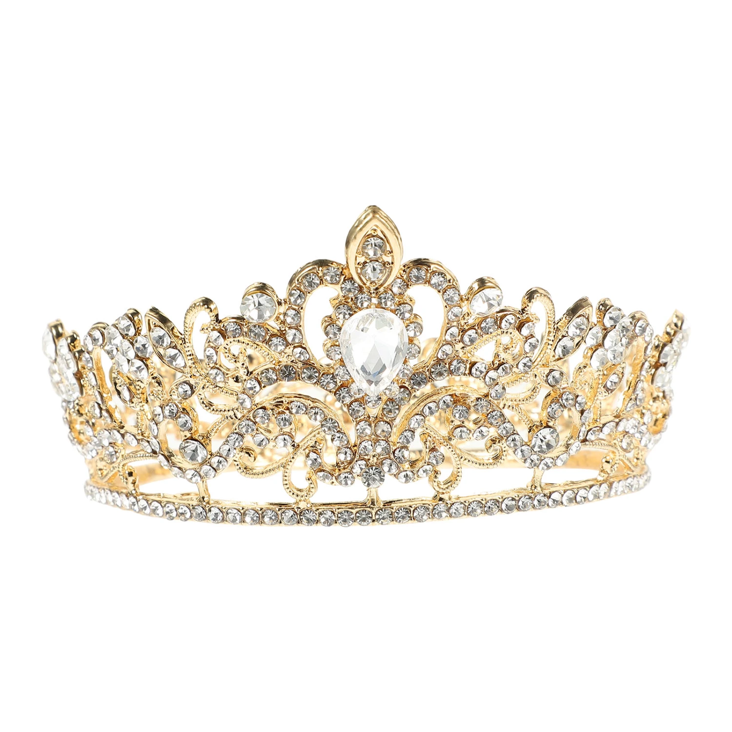 Elegant Vintage Shiny Crown Bride Wedding Dress Headdress Decorative Crown