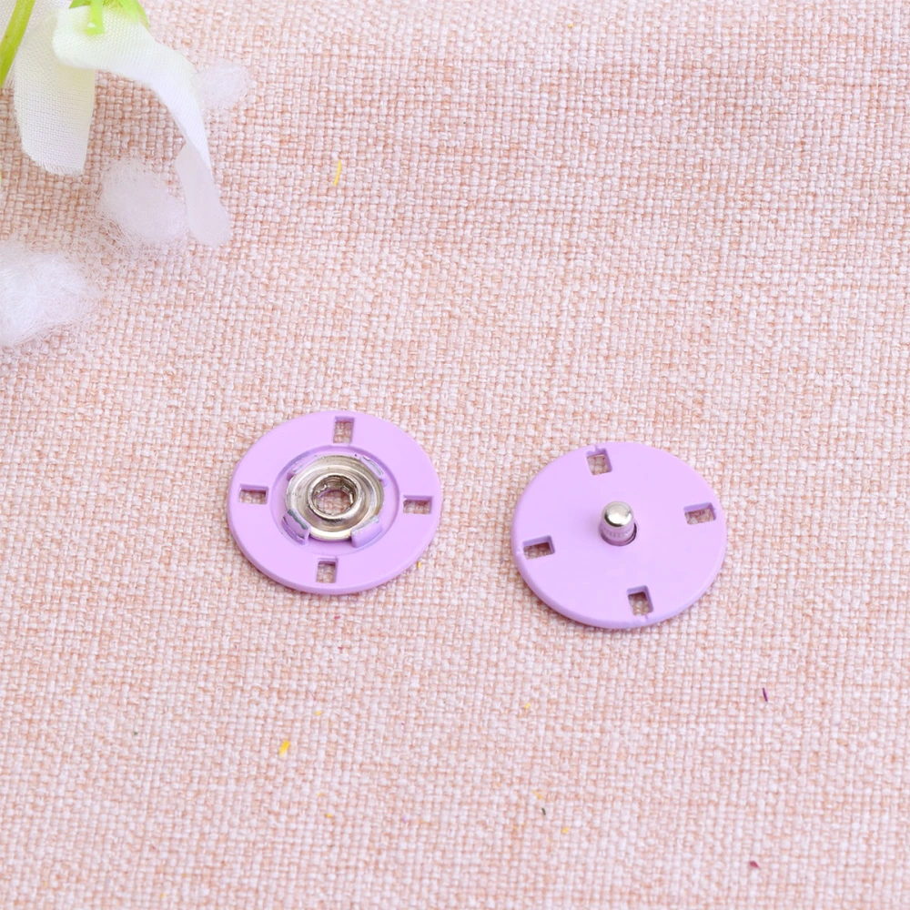 10pcs Alloy Button Metal Hands Sew Buttons Coat Buckle Flat Buttons for Clothes (Pink)