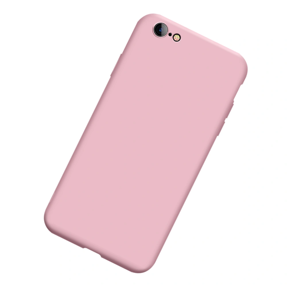 Fashion Liquid Silicone Phone Case Scratch-resistant Shockproof Protective Cover Compatible for Apple iPhone 7/8 (Pink)