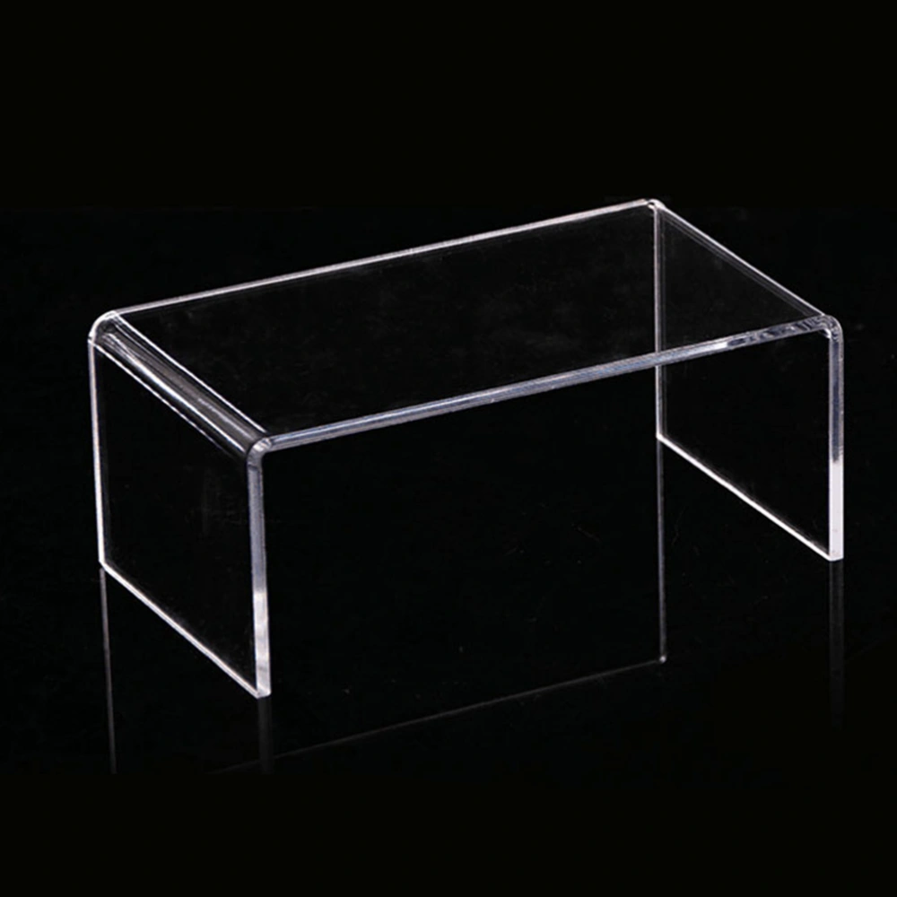 3PCS Acrylic Display Shoe Risers Clear Retail Display Stand  U Shaped Shelf Showcase Rack for Toy Bag Cosmetic (M)