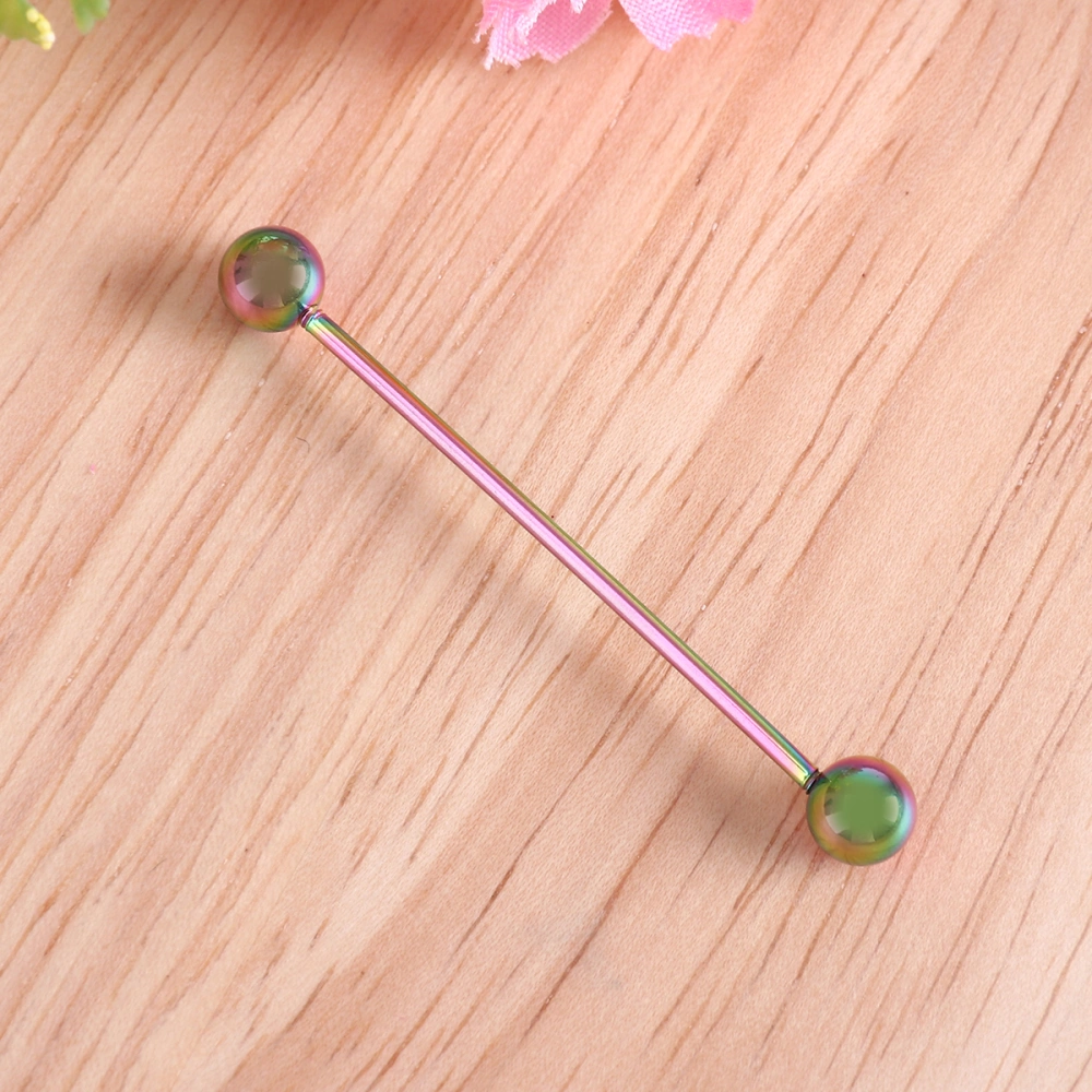 Allergy Free Stainless Steel Industrial Barbell Piercing Jewelry Piercing Earring Ear Bone Earring (Colorful)