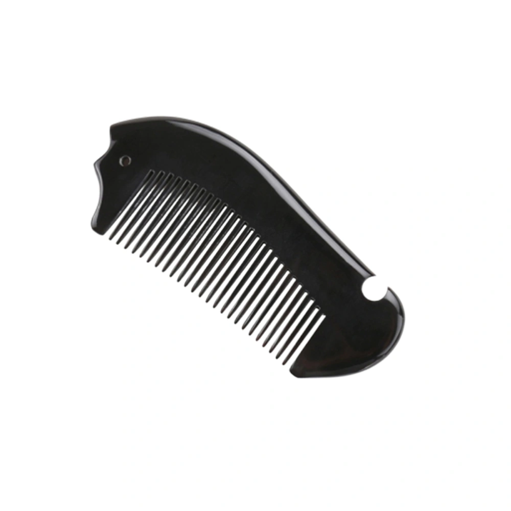 Ox Horn Hair Comb Anti-Static Massage Comb Scalp Massage Tool Head Massage Accessories Black