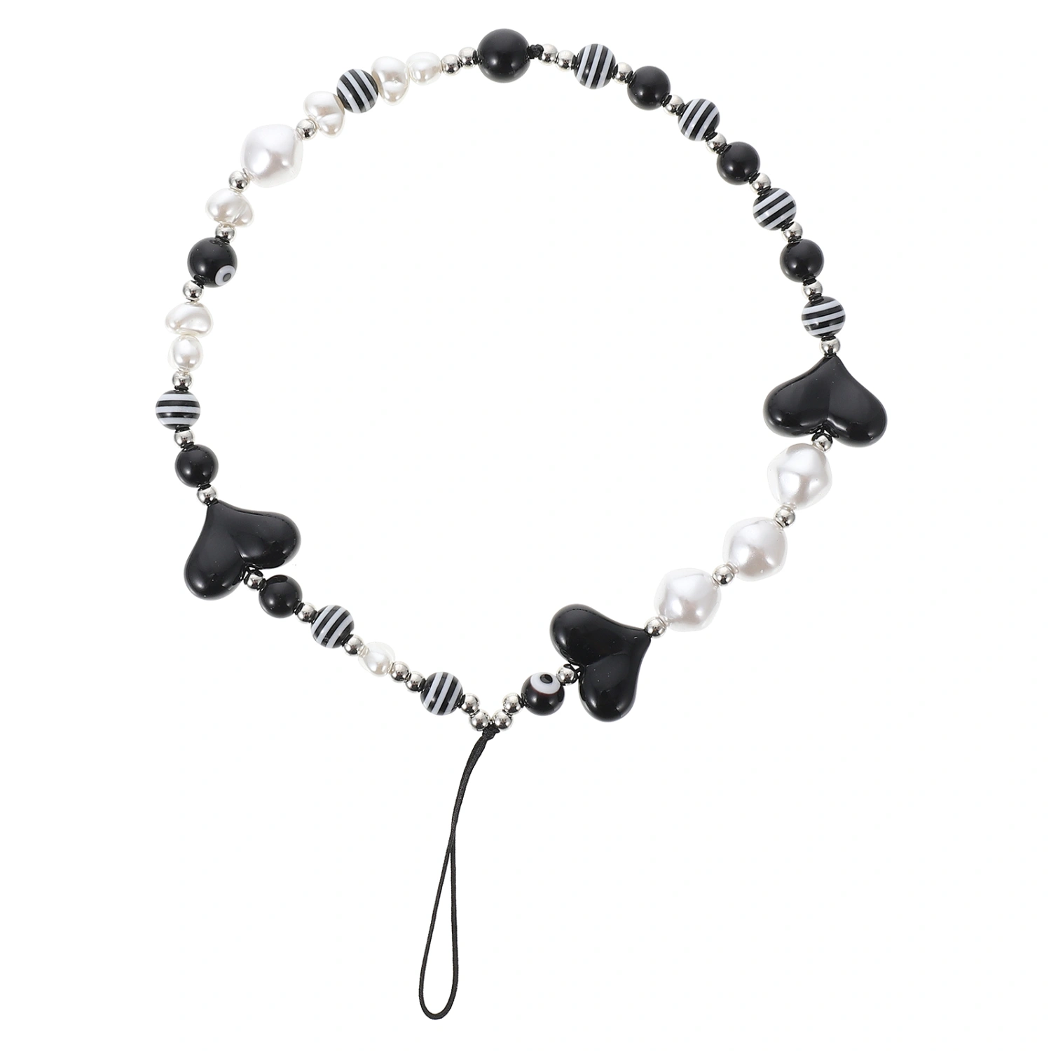 Acrylic Heart Beaded Phone Lanyard Phone Hanging Chain Anti-lost Camera Chain