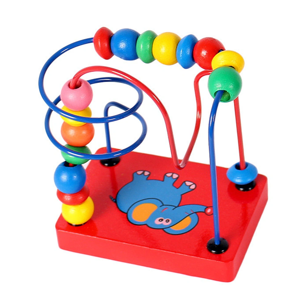 1PC Elephant Pattern Kids Mini Beads Toy Funny String Beads Game Hand-Eye Coordination Plaything