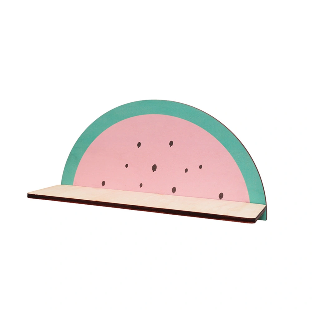 Watermelon Shape Wall Shelf Wooden Floating Ledge Storage Wall Shelves Rack Wall Art for Kids Children Baby Room Decoration