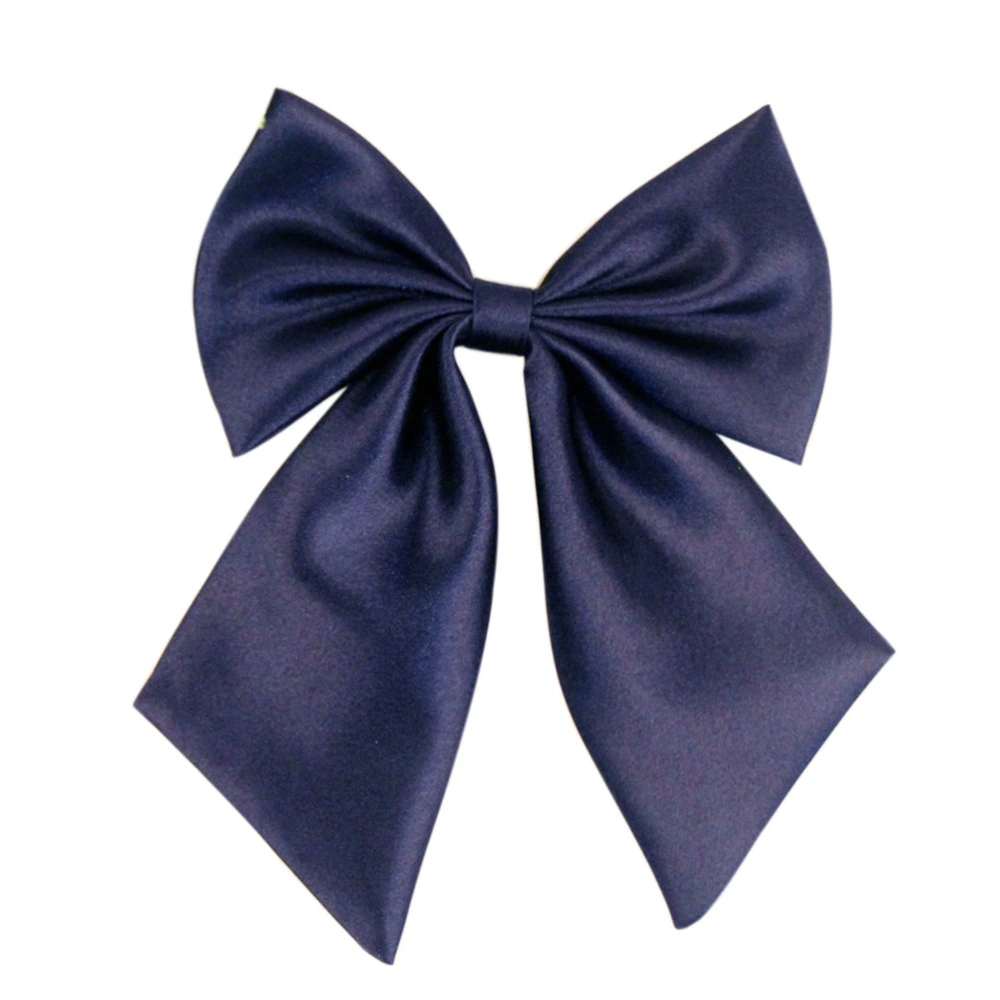 Adjustable Stewardess Cosplay School Student Sailor Suit Bowtie Bowknot (Navy Blue)