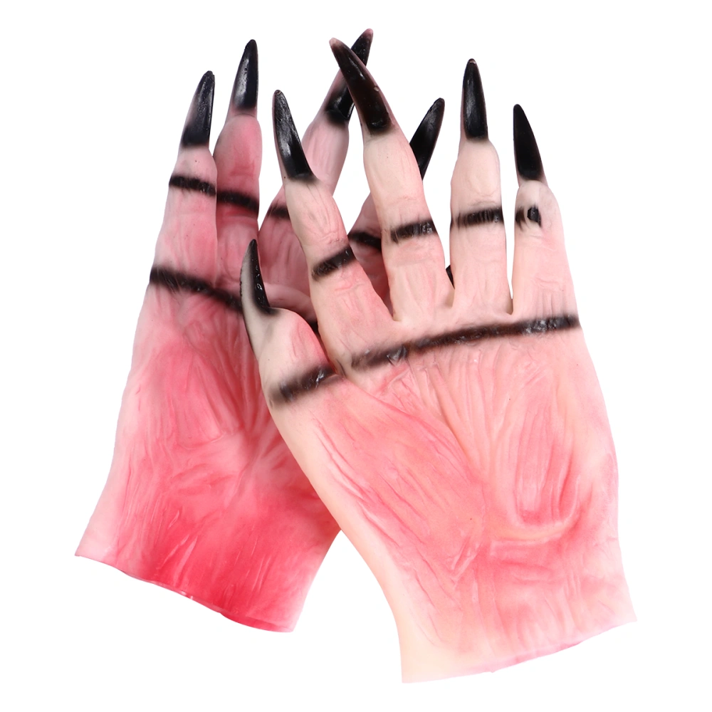 1Pc Halloween Blood Claw Glove Party Props Gloves Cosplay Prop (Free Size)