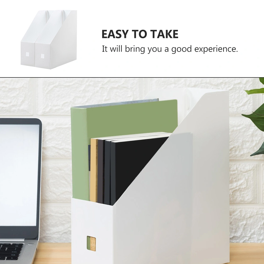 2Pcs Magazine Holders Plastic Desk Organizers Desktop Storage Organizers