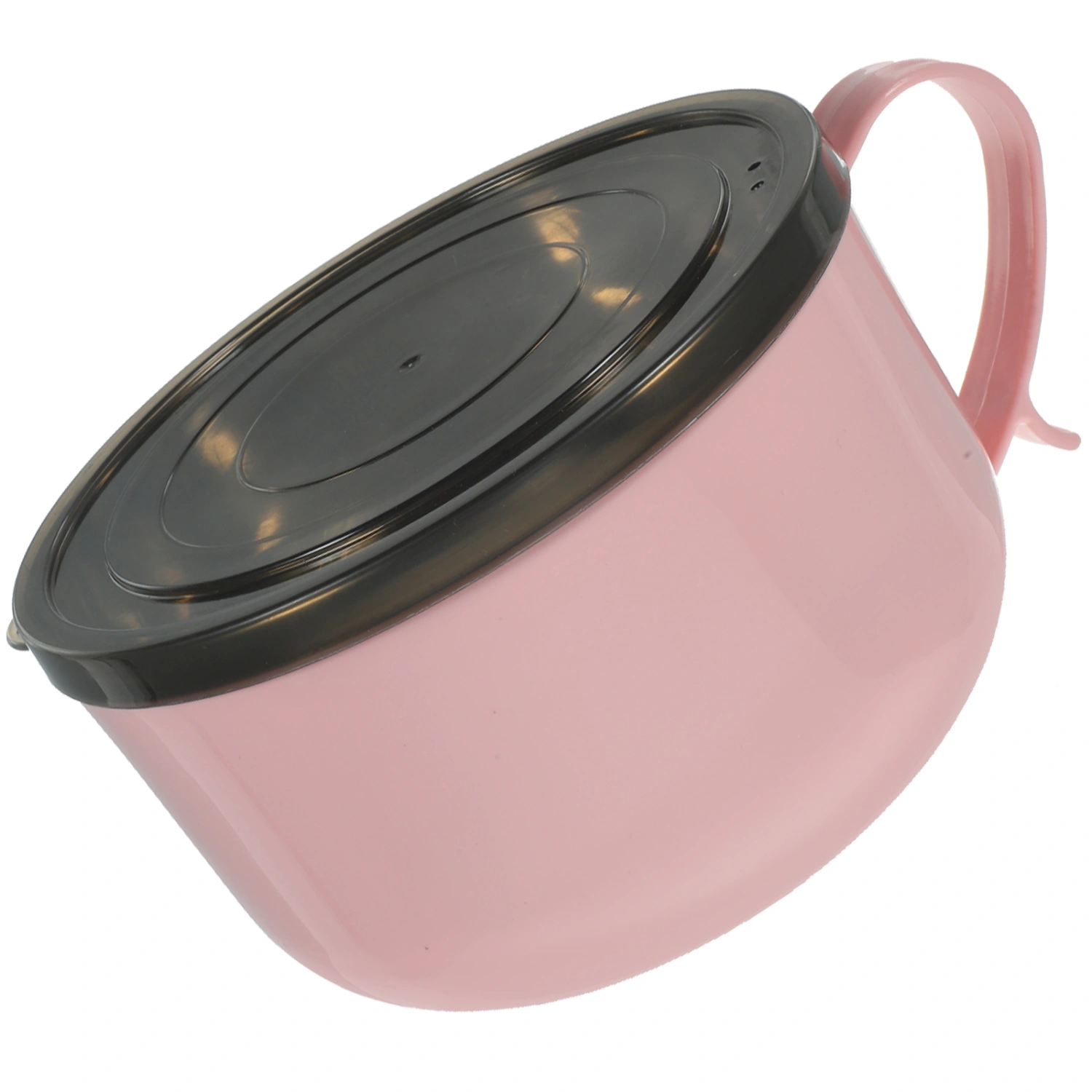 1pc Stainless Steel Noodles Bowl with Lid Tableware Rice Food Bowl for Home (Large Size Pink)