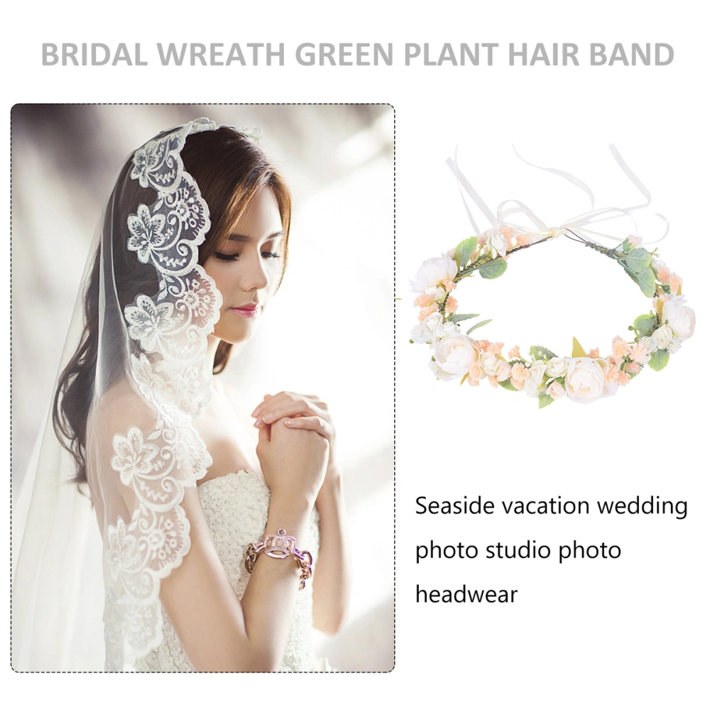 Bridal Wedding Wreath Headdress Wedding Wreath Flower Bridal Head Decoration