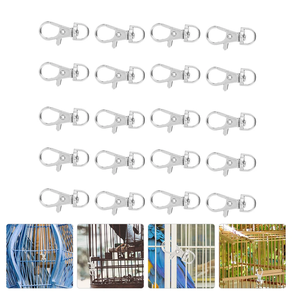 40Pcs Household Cage Locks Wear-resistant Keychain Clips Convenient Keychain Hooks