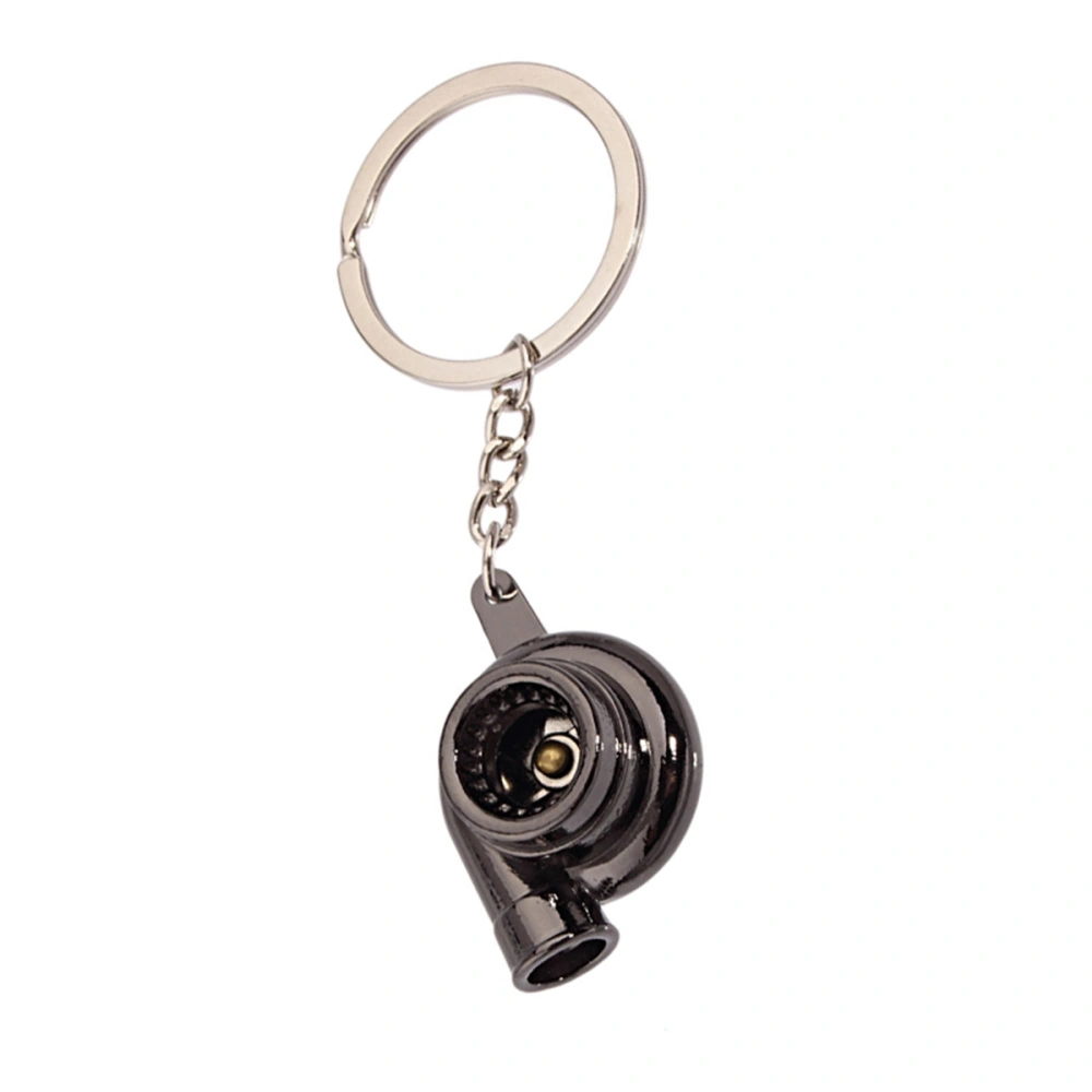 Creative Key Chains Turbine Pressure Booster Innovative Air Blower Metal Car Accessories Key Chains (Gun Black)