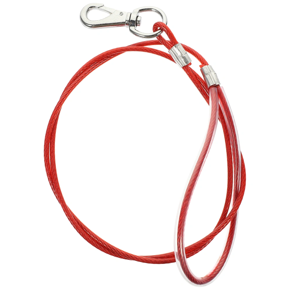 Metal Dog Leash Wear-resistant Puppy Leash Steel Wire Leash Chew Proof Dog Leash