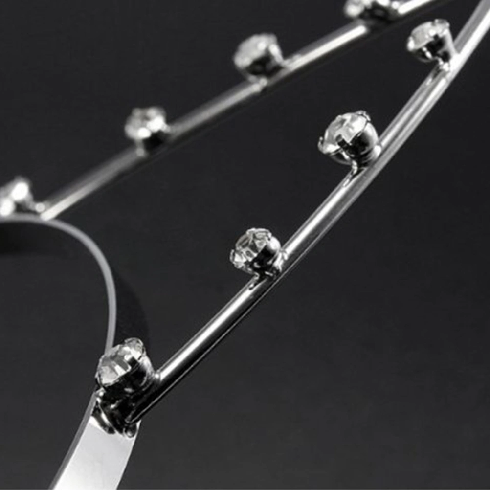 Rhinestone Headband with Cat Ears Fancy Dress for Costume Party (Silver)
