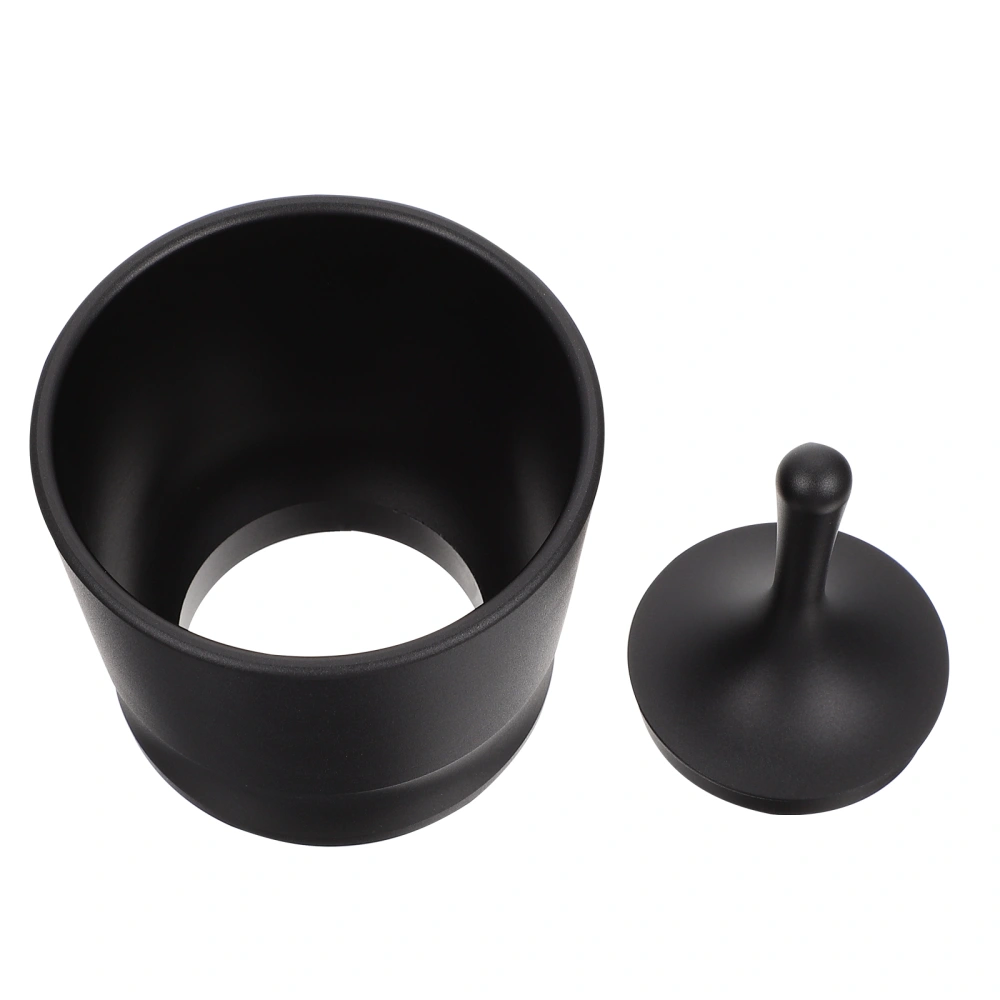 1Pc Powder Receiving Cup Coffee Aluminium Alloy Cup for Coffee Shop (Black)