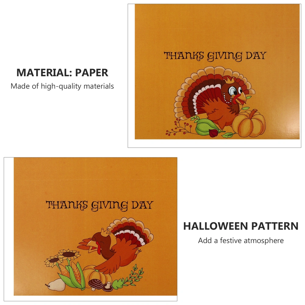 12 Sets Thanksgiving Cards with Pumpkin Pattern Cards with Envelopes (Assorted Color)