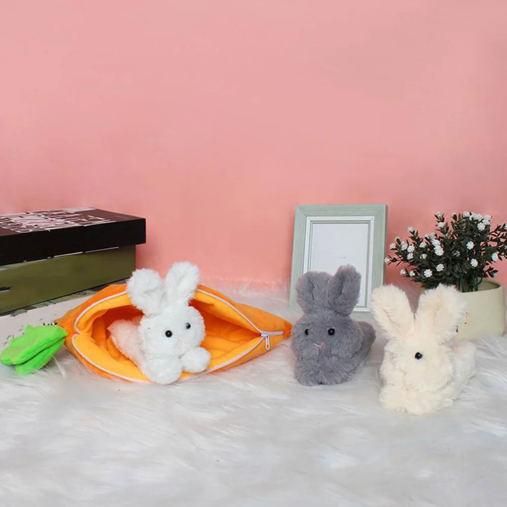 1 Set Adorable Easter Party Rabbit Decorations Lovely Carrot Doll Adornments