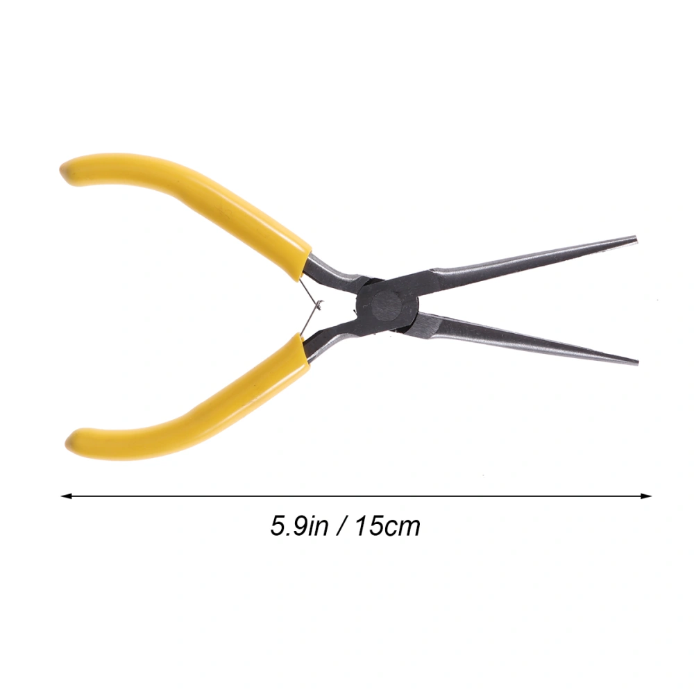 Mini Toothless Diagonal Cutting Pliers Practical DIY Jewelry Handmade with Comfort Molded Handle (Yellow)