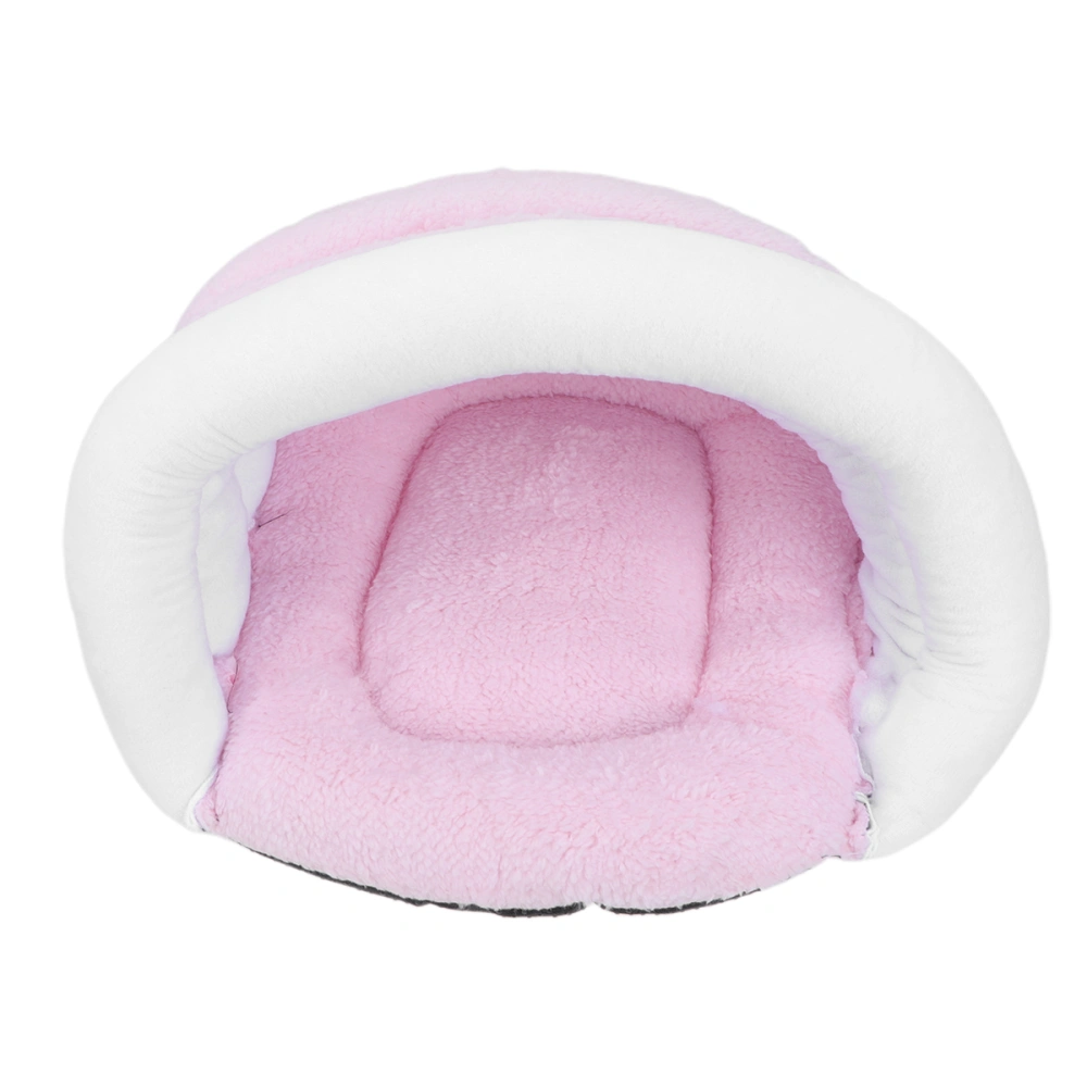 Adorable Sleep Pad Winter Warm Pet Nest Bed Pet Supplies Creative Cat Sleeping Nest (Pink, Size M, Without Ear Style)