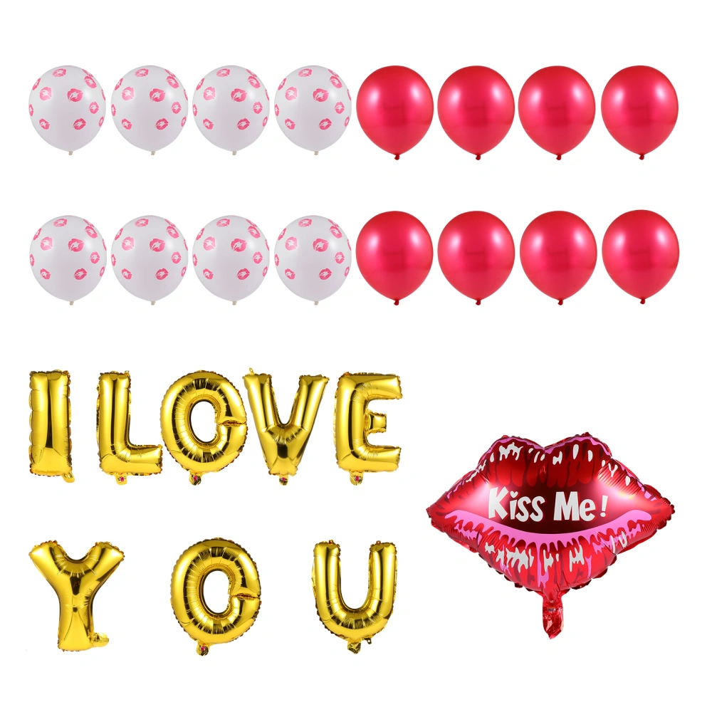 1 Set Valentine's Day Decorative Balloons Wedding Layout Props Party Adornments