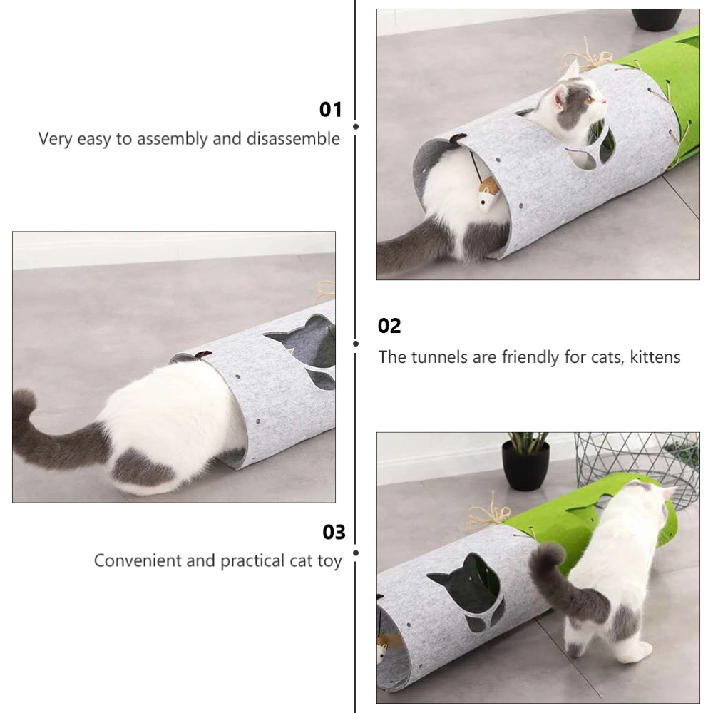 1 Set 3Pcs Pet Cat tunnel Toys Comfortable Cat Tunnel Mats Cat Playthings