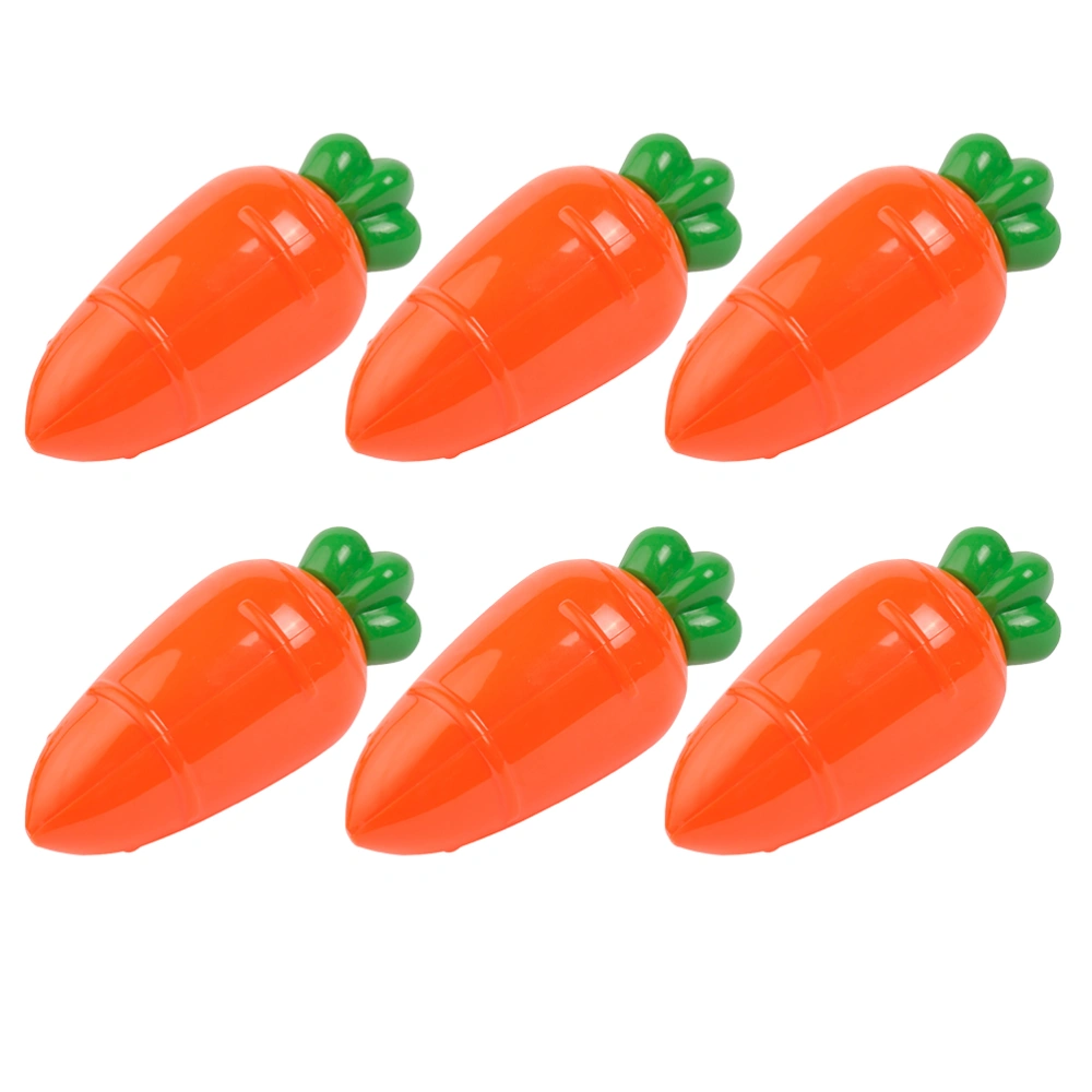 6Pcs Plastic Carrot Containers Lovely Candy Boxes Easter Party Candy Boxes