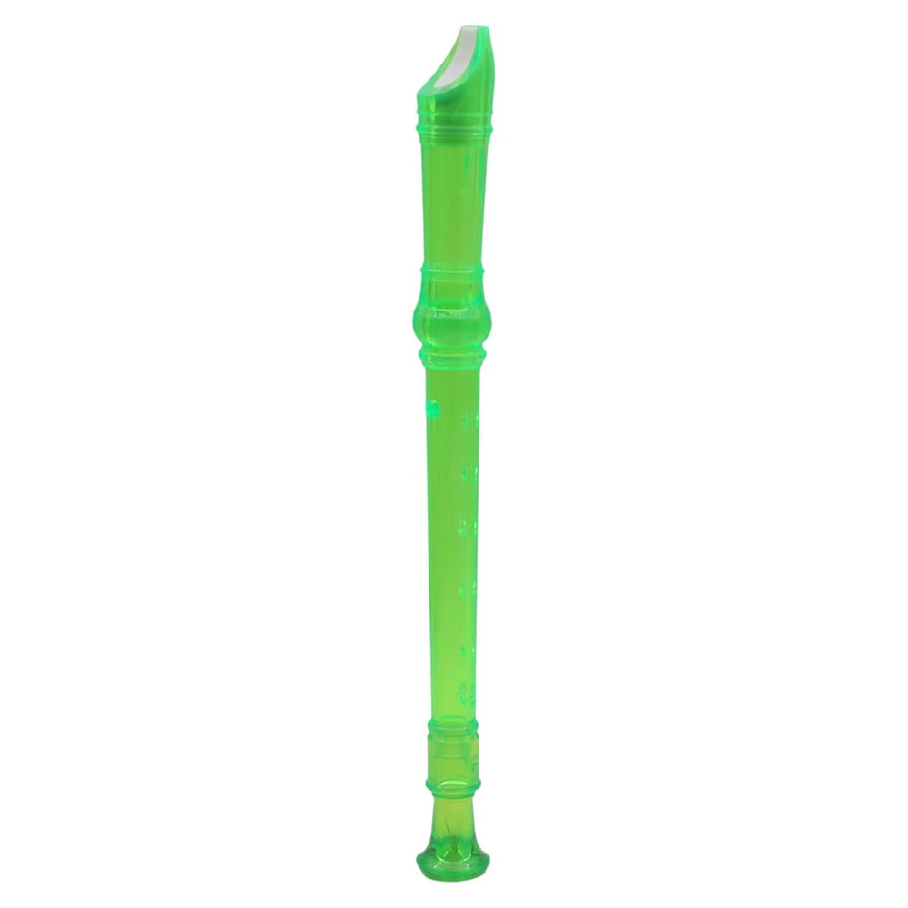 8 Hole ABS Transparent Soprano Descant Recorder Flute Music Playing Wind Instruments (Green)