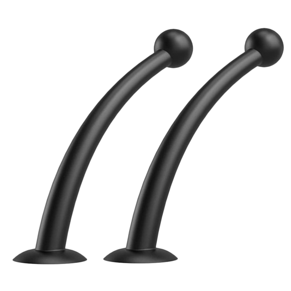 1 Pair Helmet Silicone Suction Cup Tentacles Antenna Sucker Tentacles Motorcycle Helmet Accessories (Pair of Black Tentacles)