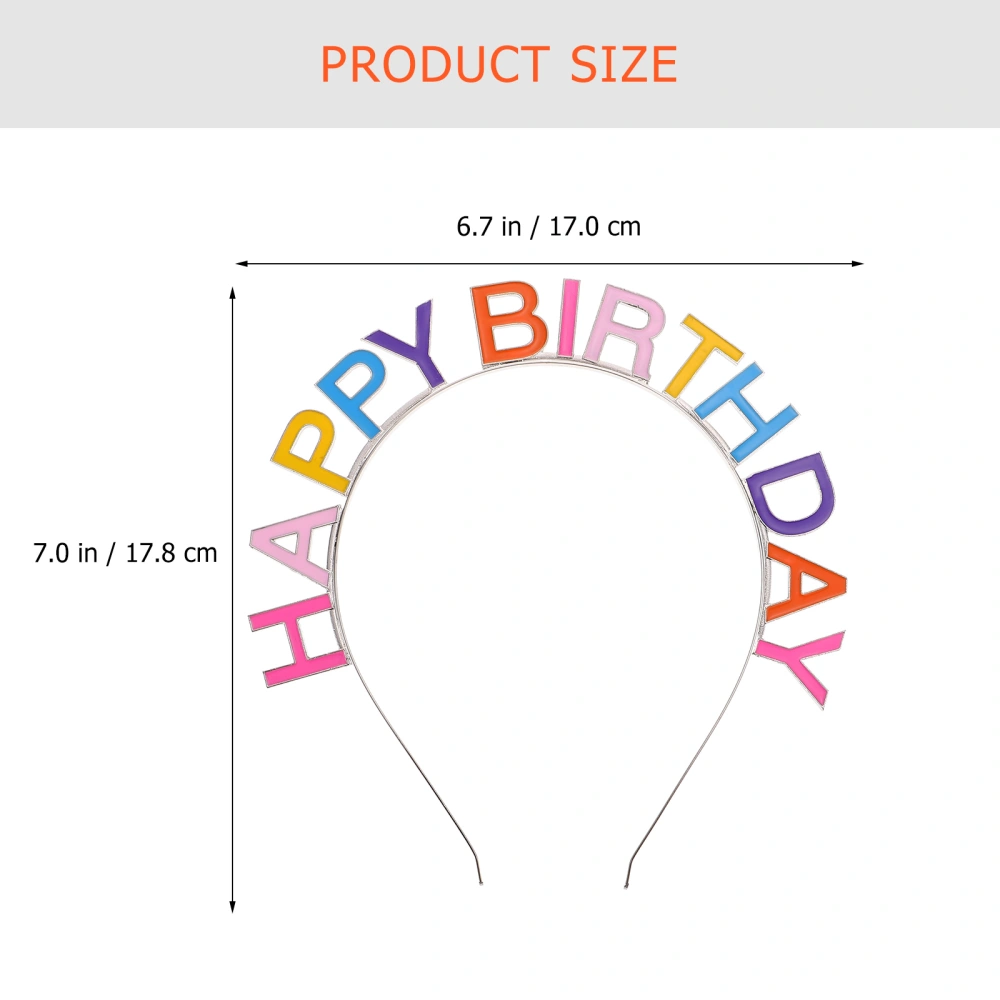 Happy Birthday Hairband Decorative Hair Hoops Letter Design Hairband Birthday Party Decor