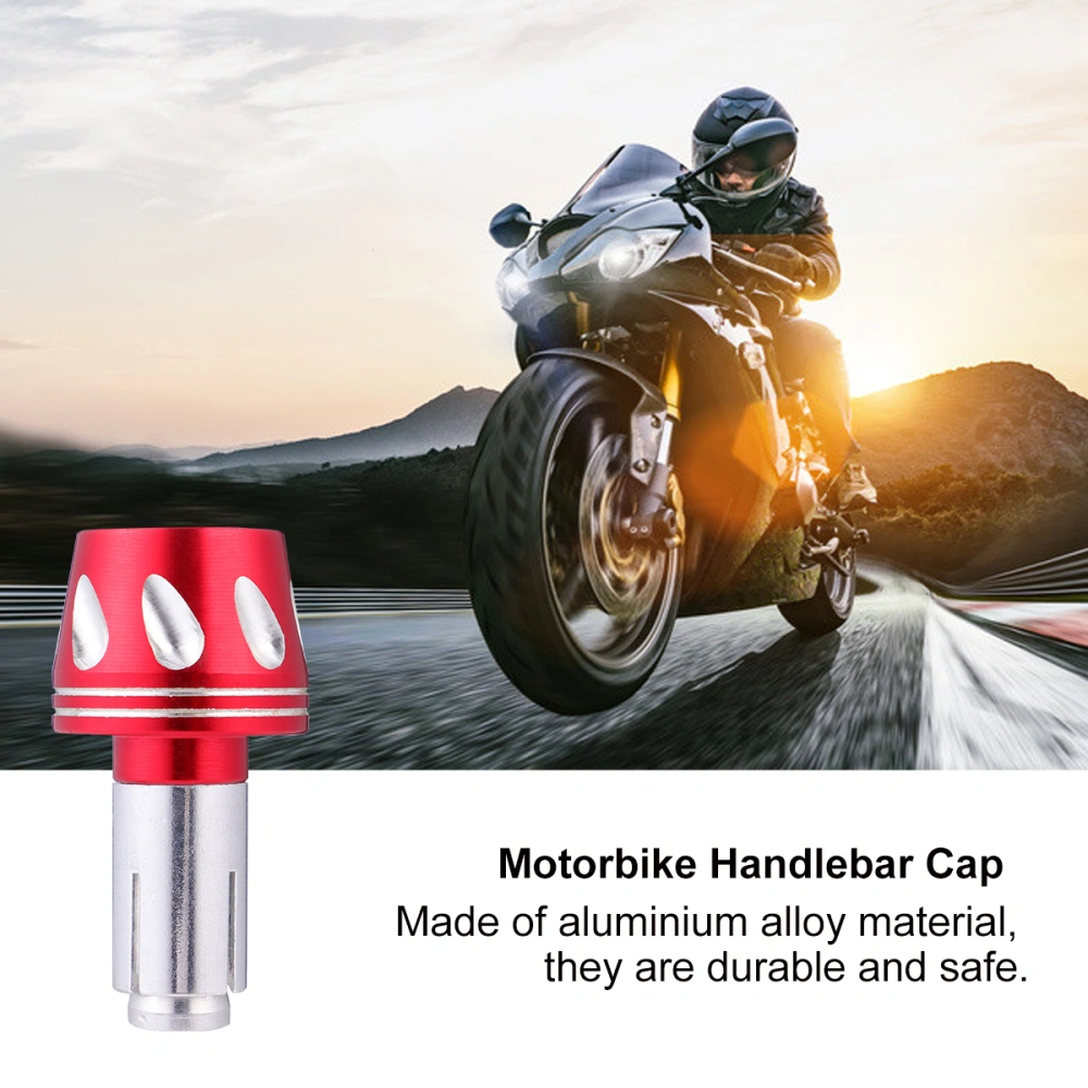 2pcs Motorbike Handlebar Plug Off-Road Vehicle Handle Refit Plugs General Grip Plugs Fitting (Red)